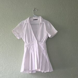 Zara Crisp White Blouse